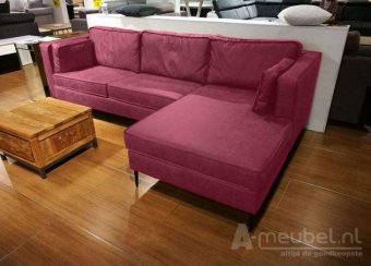 Roze loungebank Borne 223cm – A-meubel