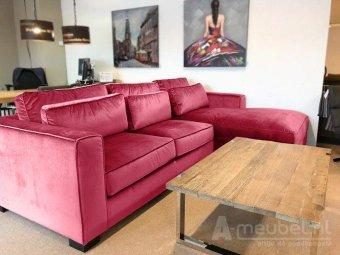 Roze loungebank Amsterdam 292cm – A-meubel