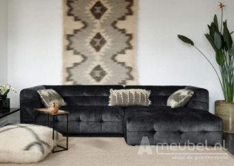 Antraciet loungebank Castricum 189cm – A-meubel