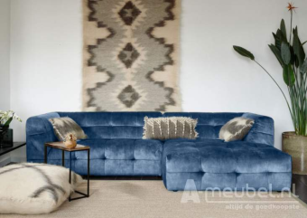 Blauwe loungebank Castricum 189cm – A-meubel