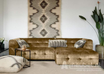 Bruine loungebank Castricum 189cm – A-meubel