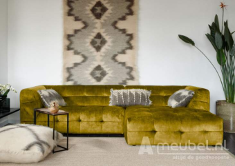 Gele loungebank Castricum 189cm – A-meubel