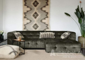 Taupe loungebank Castricum 387cm – A-meubel