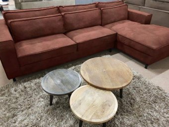 Taupe loungebank Ilpendam 199cm – A-meubel