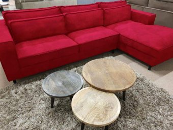 Rode loungebank Ilpendam 199cm – A-meubel