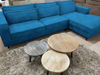 Blauwe loungebank Ilpendam 199cm – A-meubel