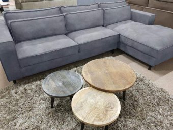 Grijze loungebank Ilpendam 199cm – A-meubel