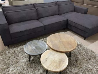 Antraciet loungebank Ilpendam 199cm – A-meubel