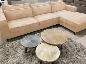 Creme loungebank Ilpendam 199cm – A-meubel