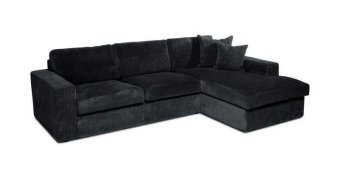 Zwarte loungebank Leiden 232cm – A-meubel