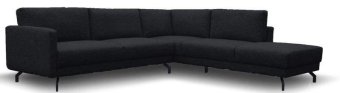 Zwarte hoekbank Vleuten 160cm – A-meubel