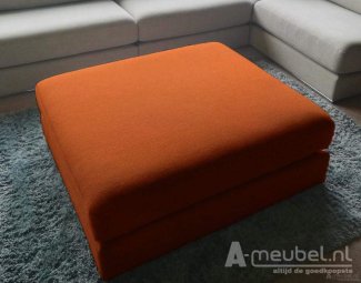 Cognac hocker Amersfoort Pouffe 113x103cm – A-meubel