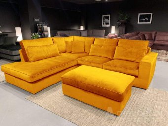 Gele hoekbank Leusden 265cm – A-meubel