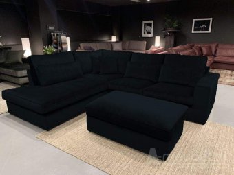 Zwarte hoekbank Leusden 270cm – A-meubel