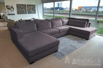 Antraciet u-bank Arnhem 199cm – A-meubel