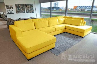 Gele u-bank Arnhem 199cm – A-meubel