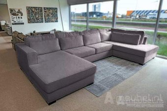 Grijze u-bank Arnhem 199cm – A-meubel