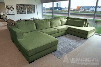 Groene u-bank Arnhem 199cm – A-meubel