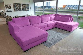 Paarse u-bank Arnhem 199cm – A-meubel