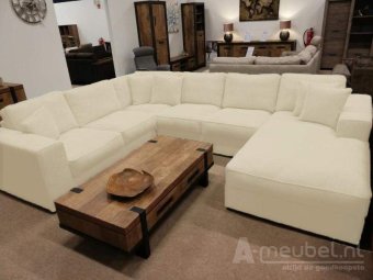 Creme u-bank Berlicum 270cm – A-meubel