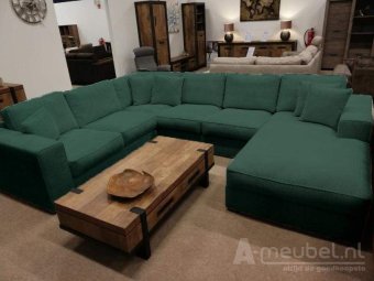 Groene u-bank Berlicum 265cm – A-meubel