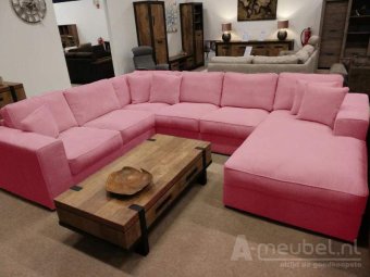 Roze u-bank Berlicum 265cm – A-meubel