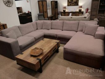 Taupe u-bank Berlicum 265cm – A-meubel