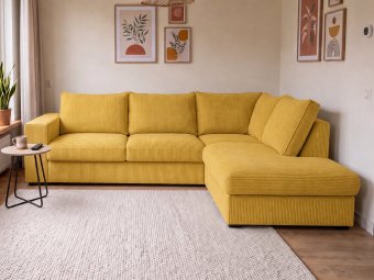 Afferden Longchair in geel – kleurimpressie