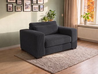 Almere Loveseat in antraciet – kleurimpressie