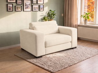 Almere Loveseat in creme – kleurimpressie