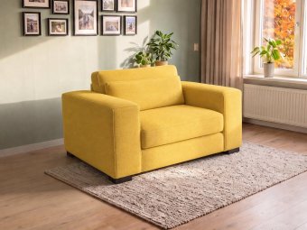 Almere Loveseat in geel – kleurimpressie