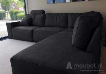 Antraciet hoekbank Marle 253cm – A-meubel