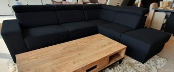 Zwarte loungebank Raalte 180cm – A-meubel