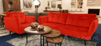 Oranje bankstel Akker 177cm – A-meubel