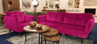 Roze bankstel Akker 177cm – A-meubel