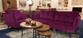 Paarse bankstel Akker 177cm – A-meubel
