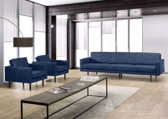 Blauwe bankstel Julianadorp 155cm – A-meubel