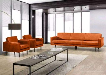 Oranje bankstel Julianadorp 155cm – A-meubel
