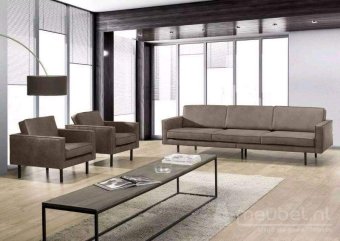 Taupe bankstel Julianadorp 155cm – A-meubel