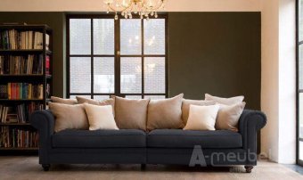 Antraciet bankstel Kaatsheuvel 200cm – A-meubel