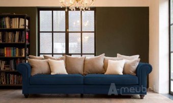 Blauwe bankstel Kaatsheuvel 200cm – A-meubel