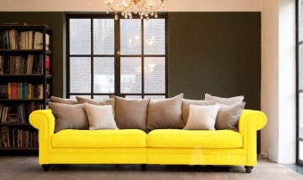 Gele bankstel Kaatsheuvel 200cm – A-meubel