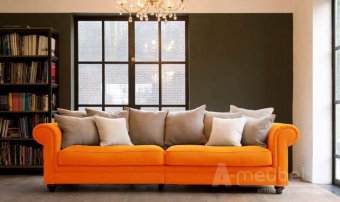 Oranje bankstel Kaatsheuvel 200cm – A-meubel