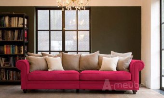 Roze bankstel Kaatsheuvel 200cm – A-meubel