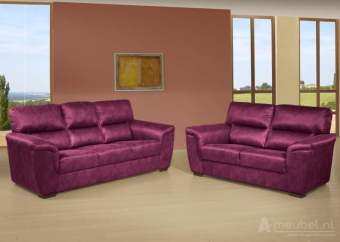 Paarse bankstel Oostrum 190cm – A-meubel