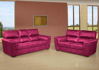 Roze bankstel Oostrum 190cm – A-meubel
