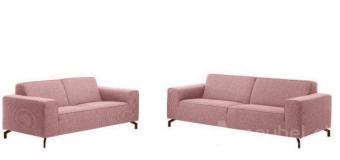 Roze bankstel Ter Aar 176cm – A-meubel