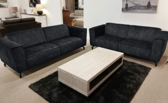 Antraciet bankstel Wolvega 185cm – A-meubel