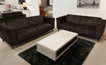 Bruine bankstel Wolvega 185cm – A-meubel