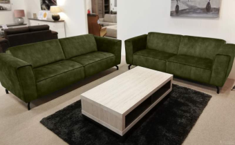 Groene bankstel Wolvega 185cm – A-meubel